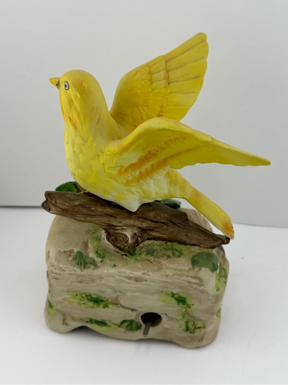 Vintage Ceramic Bird Figurine Decorative Accent / Does not play music